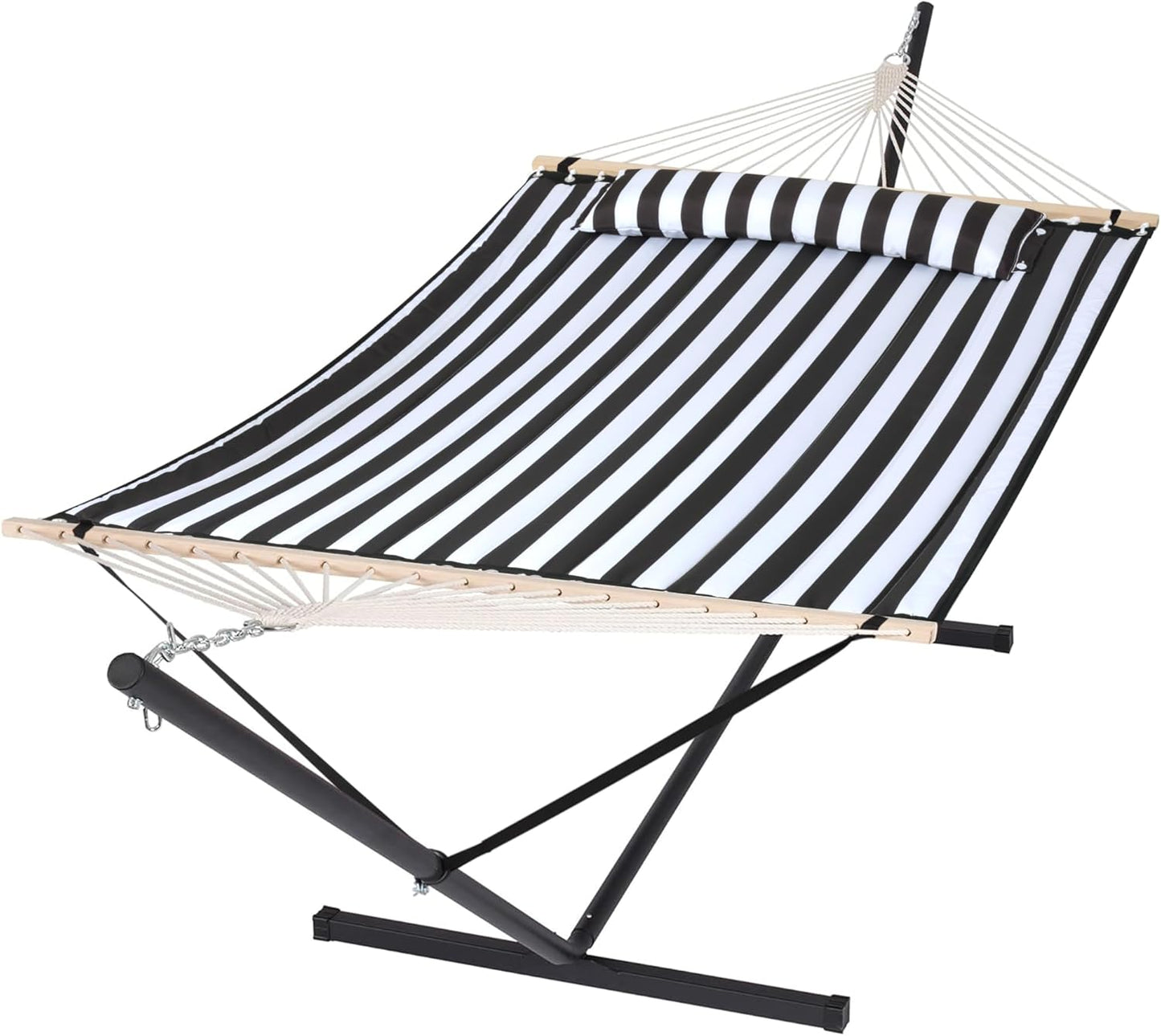 SUNCREAT Two Person Hammock with Stand, Heavy Duty Comfort