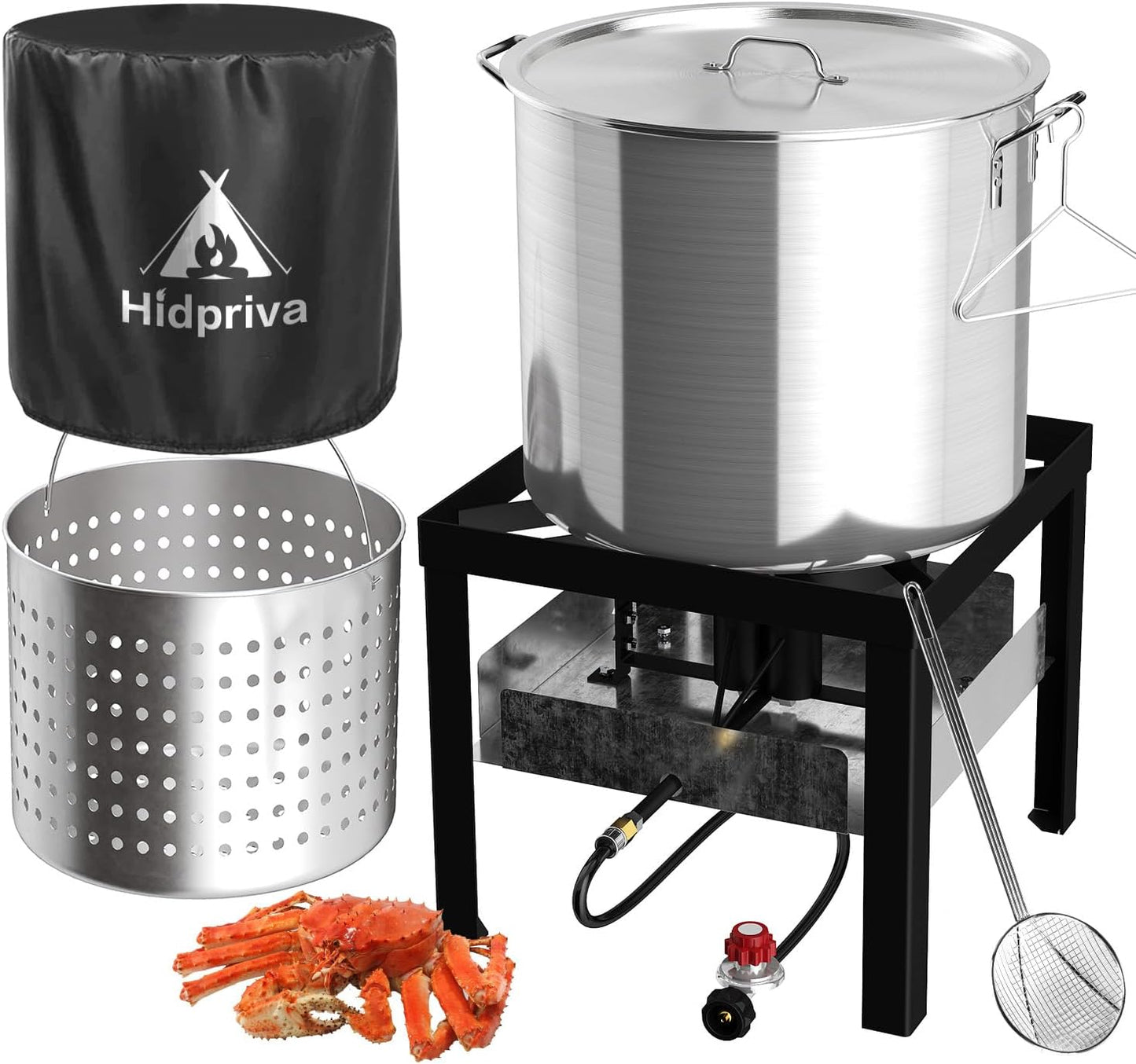 50QT Crawfish Boiler Kit with Burner and Accessories Included