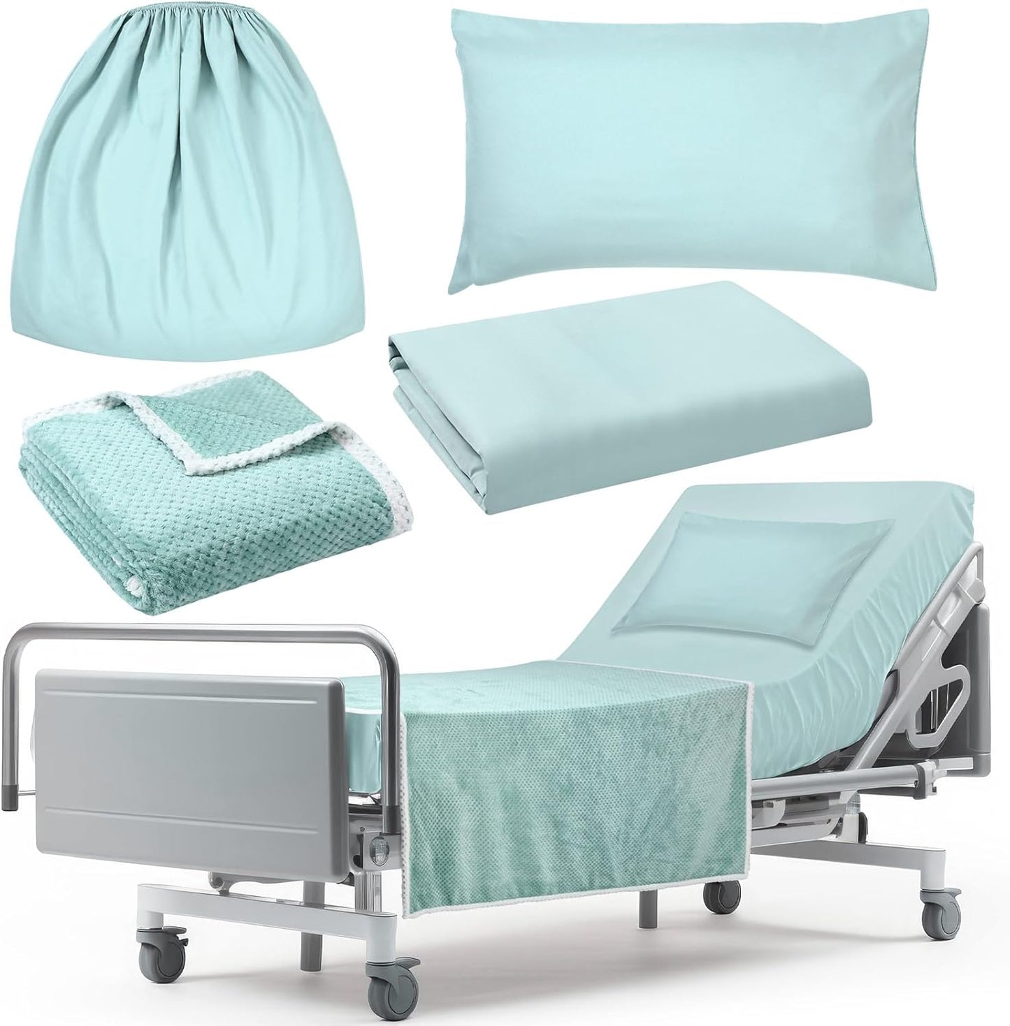 4 Pcs Hospital Bed Sheets Set for Comfort and Quality Sleep
