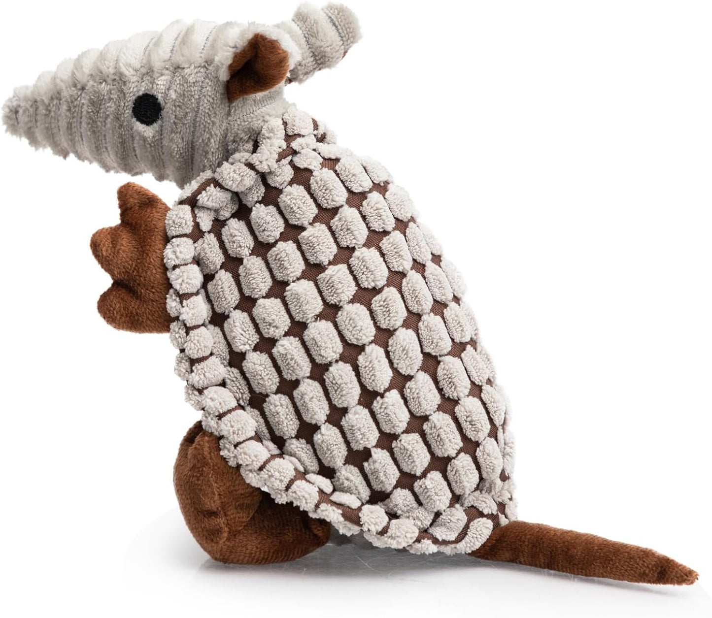Hollypet 8 Plush Armadillo Squeaky Toy - Clean Teeth for All Dogs