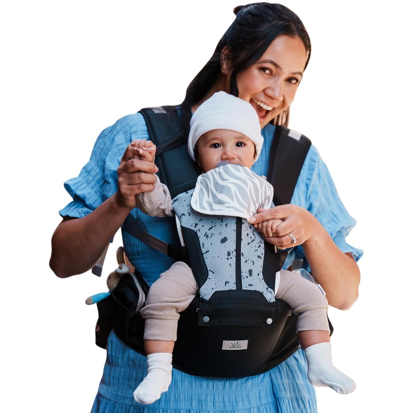 MOMTORY 6-in-1 Safety-Certified Baby Carrier - 7-50lbs, All Seasons