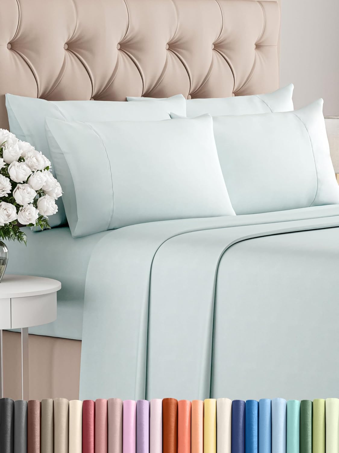 Queen Sheets Set 6 Piece - Soft Luxury Bedding for Comfort
