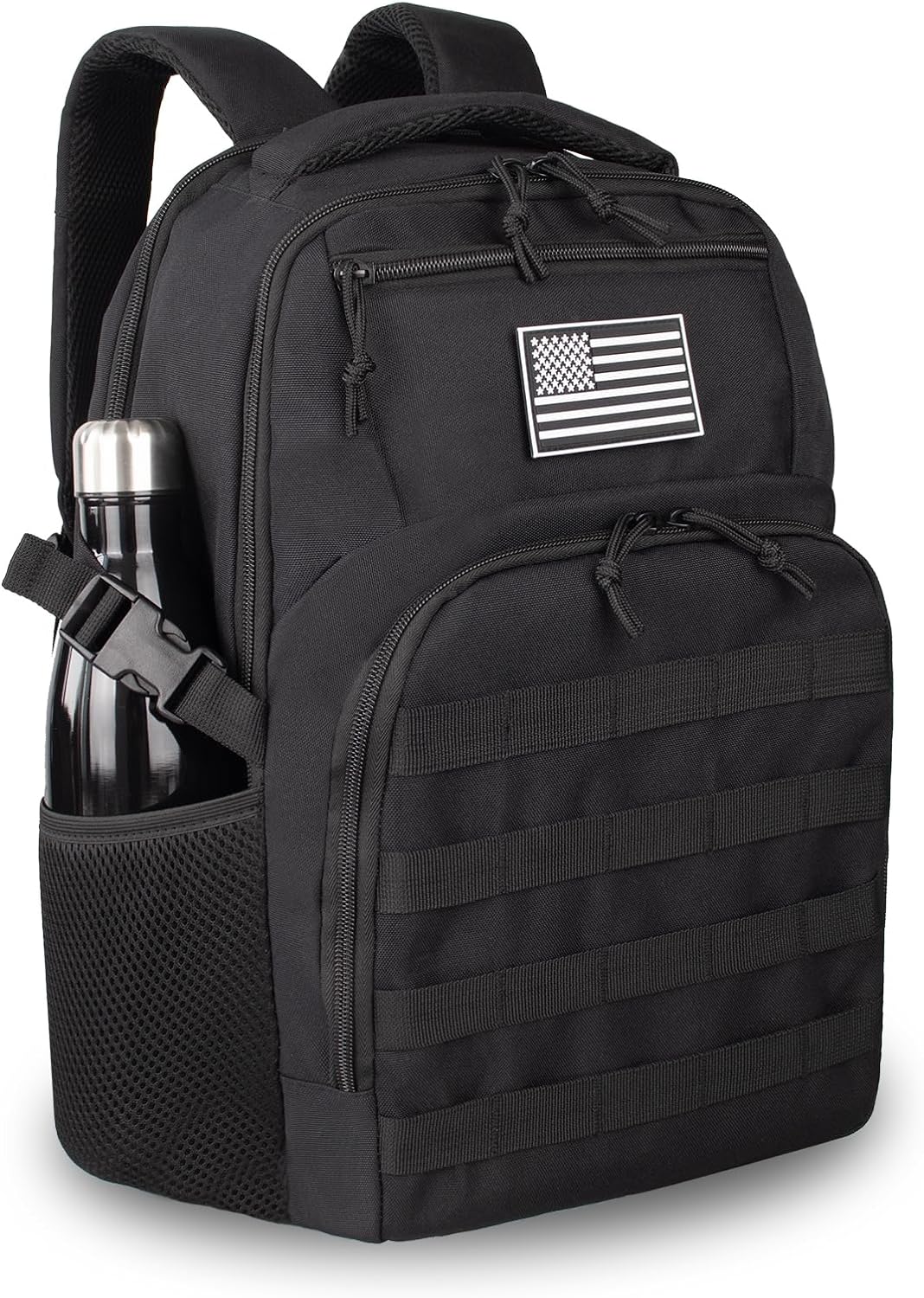 Men's Tactical Backpack with Bottle Holder - Versatile Travel and Work Bag