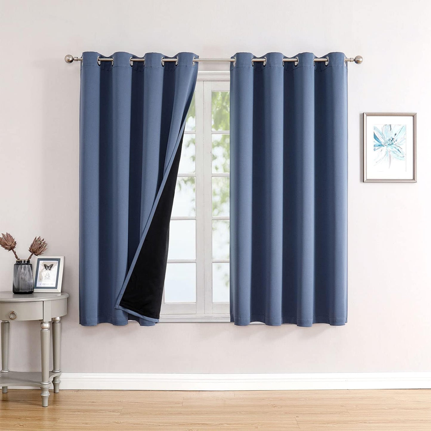 ChrisDowa 100% Blackout Curtains for Bedroom Total Blackout