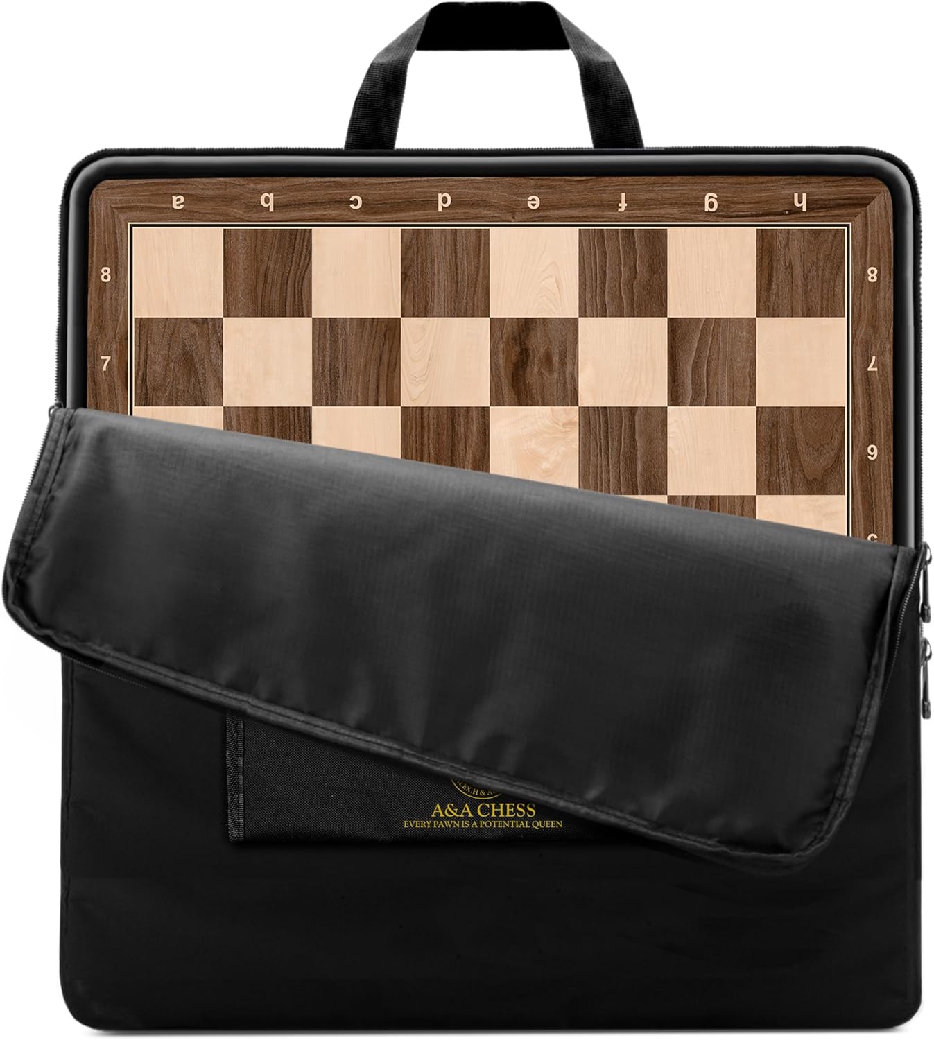 A&A 21.25 Professional Wooden Tournament Chess Board with Notation