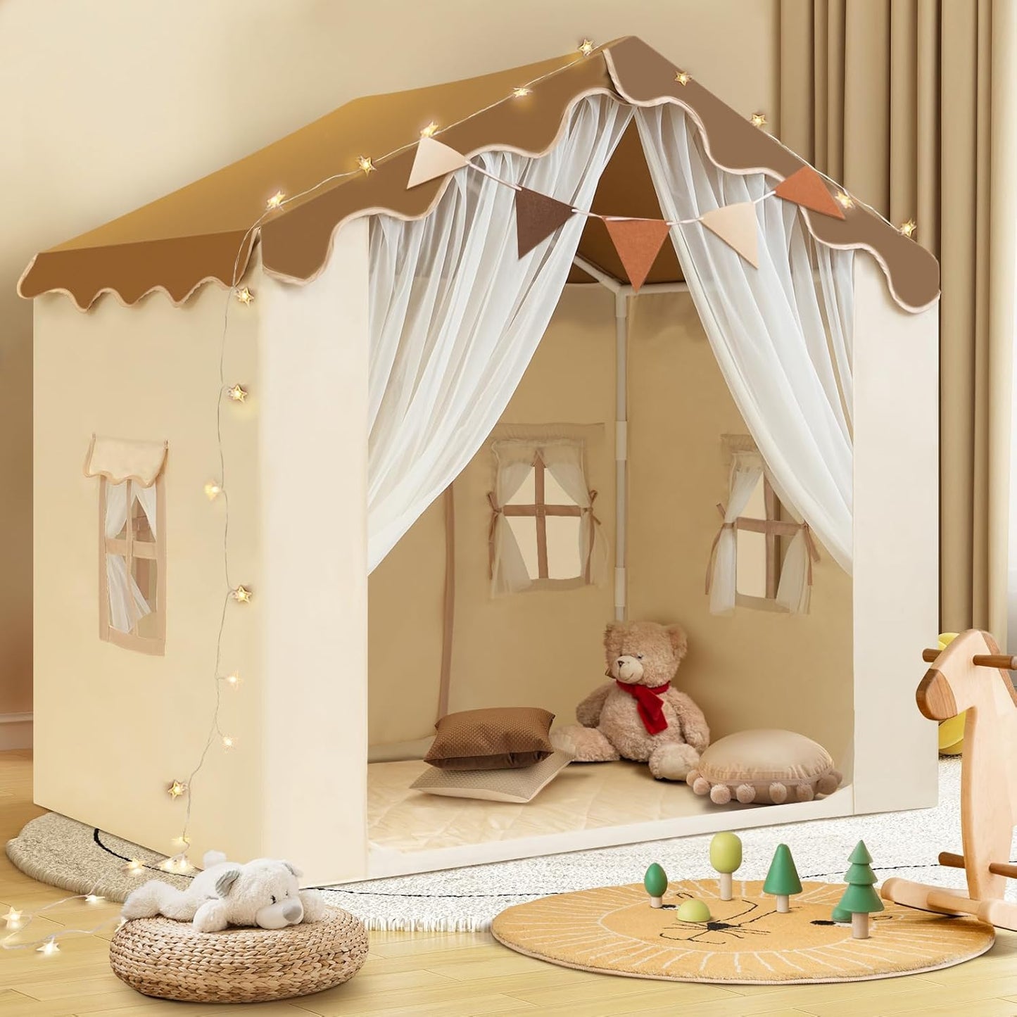 Kids Tent with Padded Mat for Indoor Play and Adventure Fun