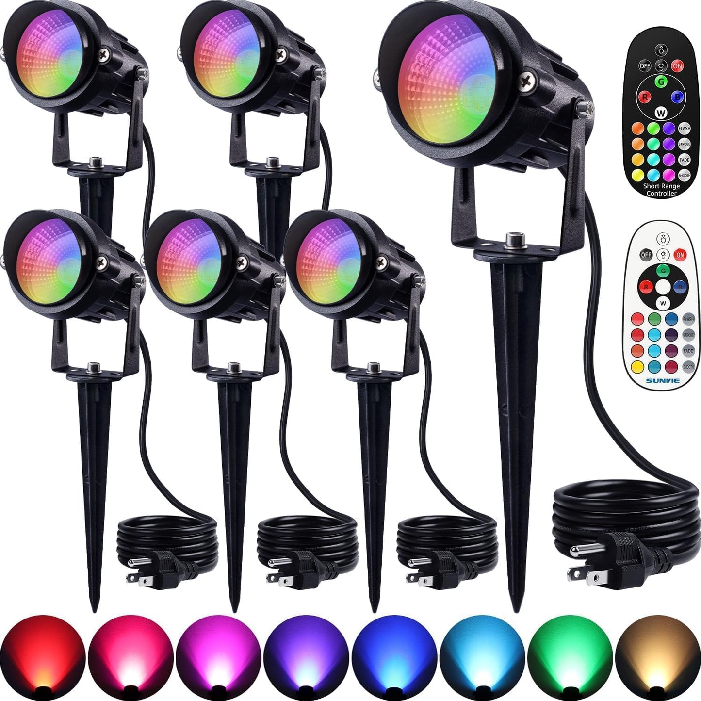RGBW Halloween Spotlight Outdoor Color Changing Landscape Lighting