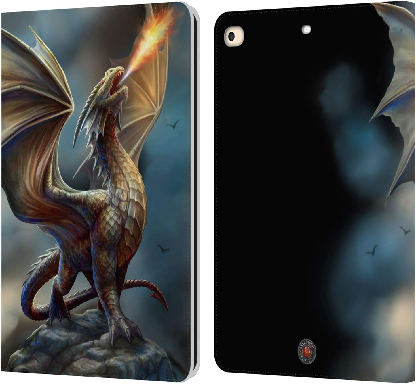 Anne Stokes Noble Dragons Leather Wallet Case for iPad 9.7