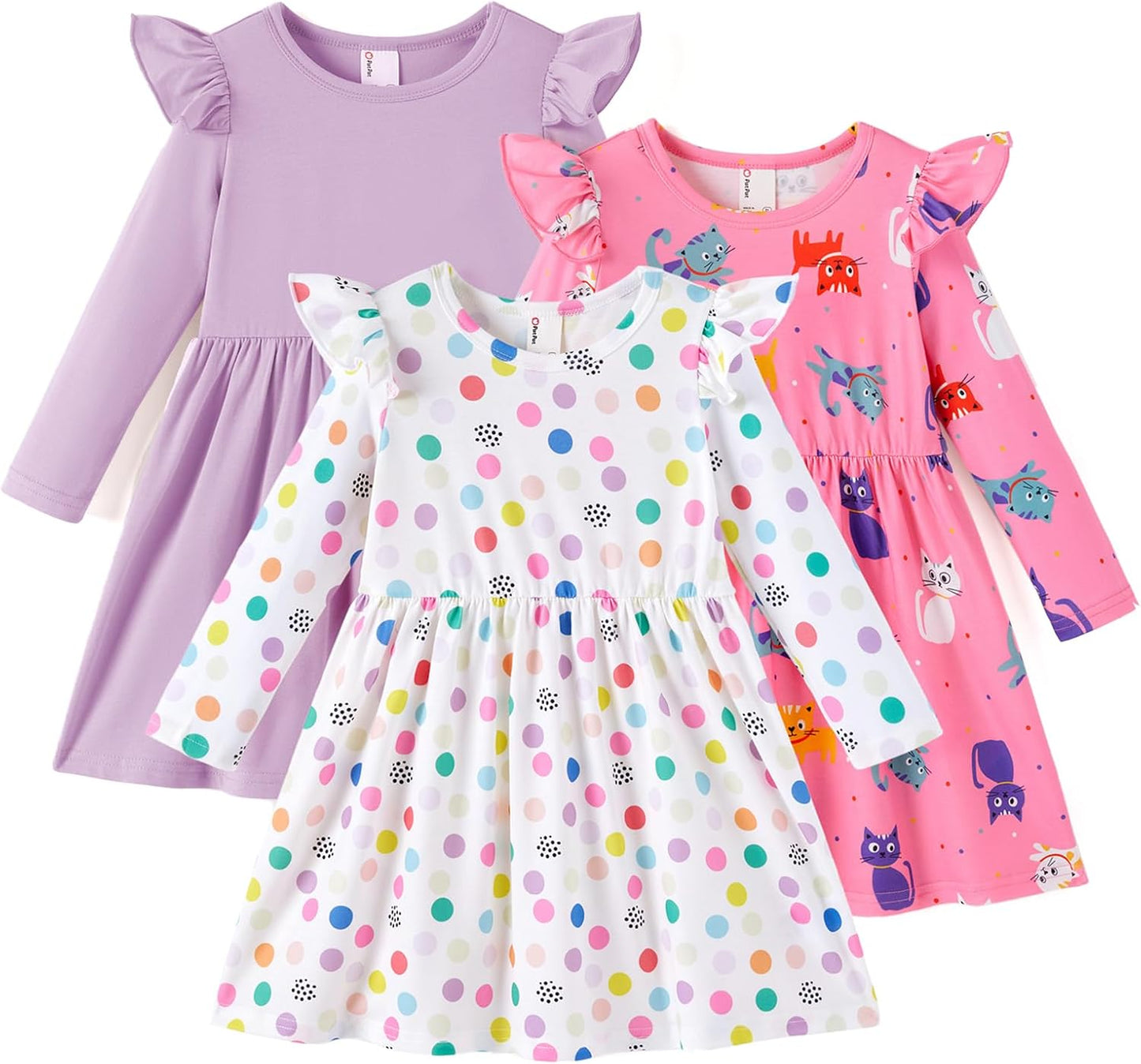 PATPAT Multipack Girl Toddler Dresses for Every Occasion