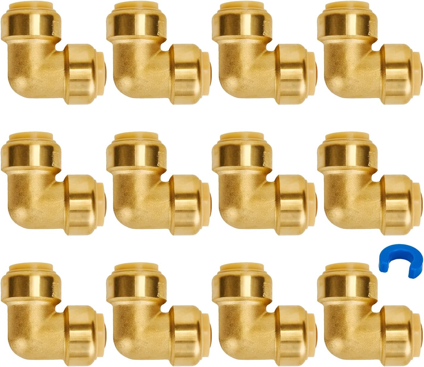 SUNGATOR 12-Pack PEX Elbow 3/4-Inch Push Fit Plumbing Fittings