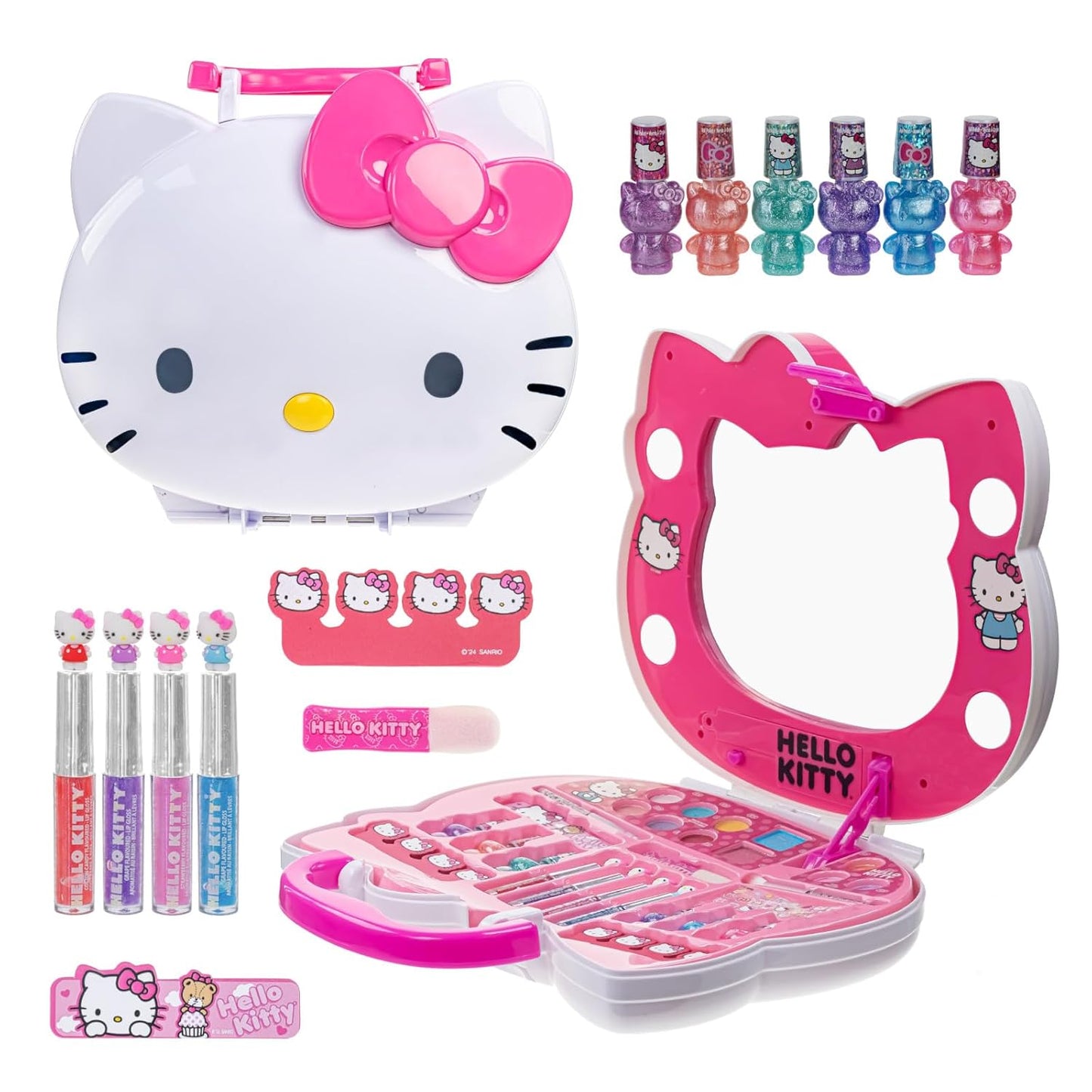Hello Kitty Light-Up Makeup Vanity Set for Creative Girls