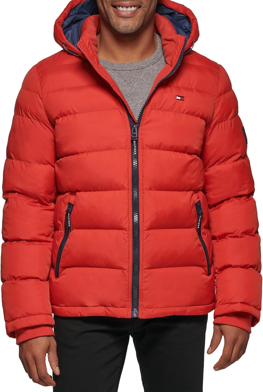 Tommy Hilfiger Men's Hooded Puffer Jacket for Cold Weather