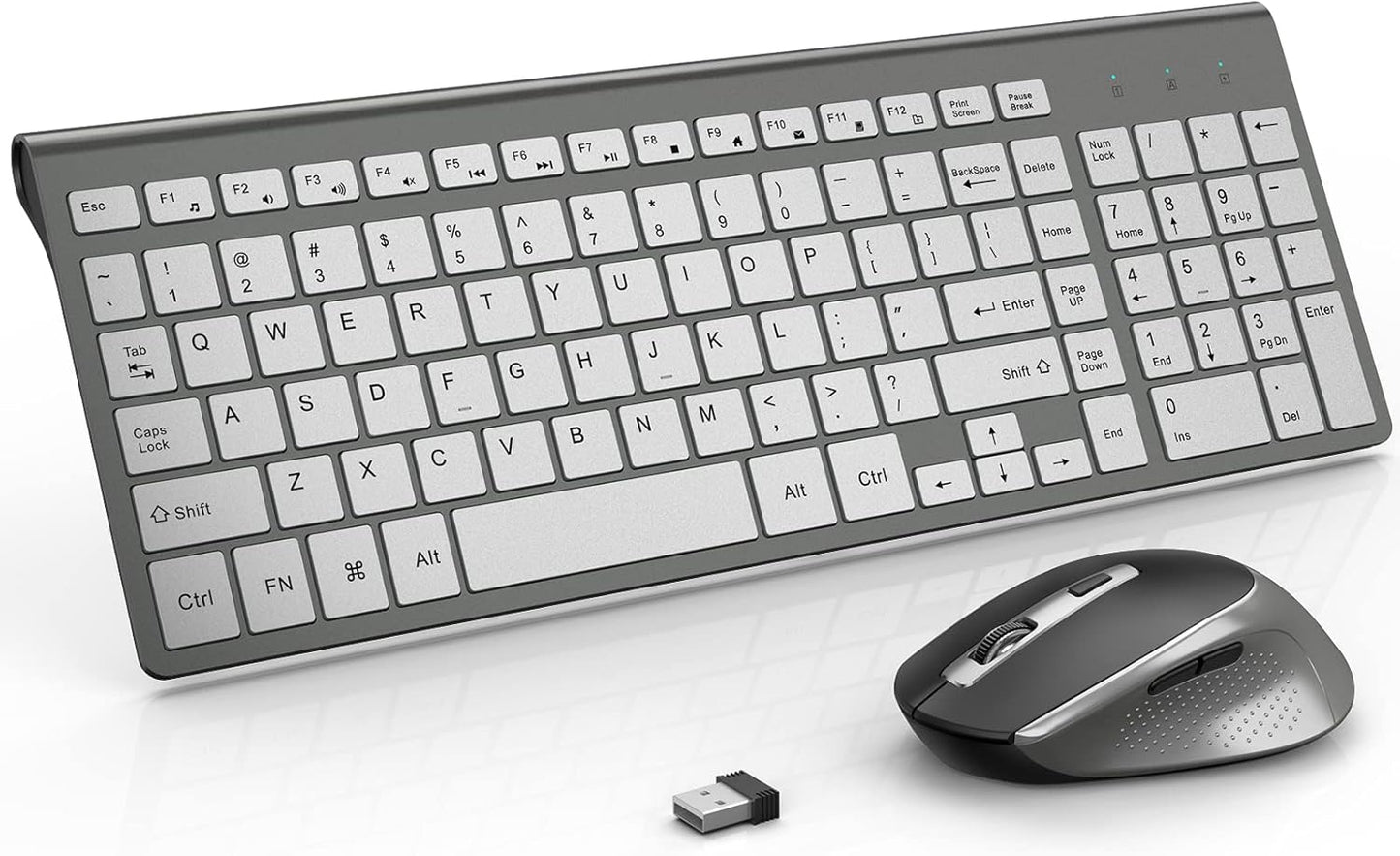 Wireless Keyboard and Mouse Combo for Comfortable Typing