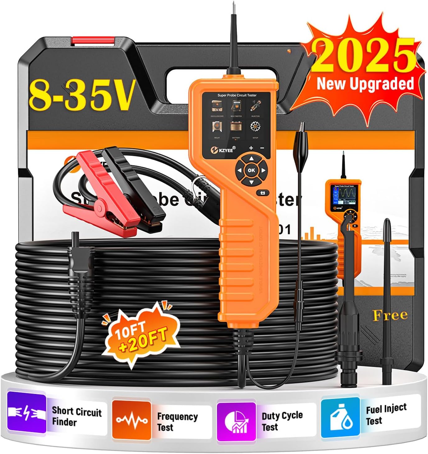 KZYEE KM601 Power Circuit Probe Kit for Automotive Testing