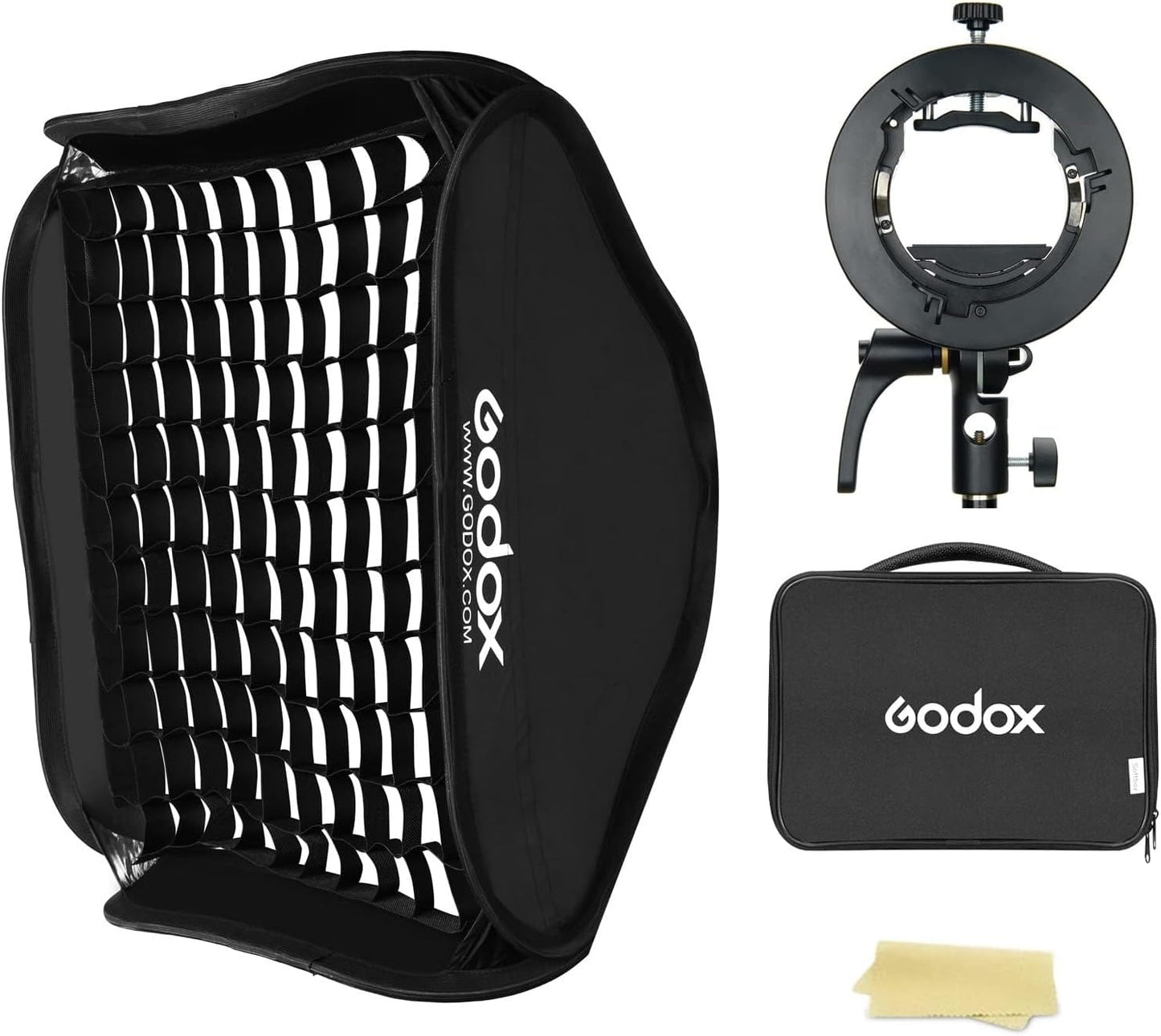 Godox 32x32 Softbox with S2 Speedlite Bracket for Photography