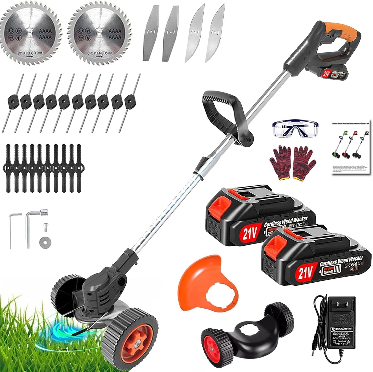 Electric Weed Wacker Cordless Eater Battery Powered for Lawn Care