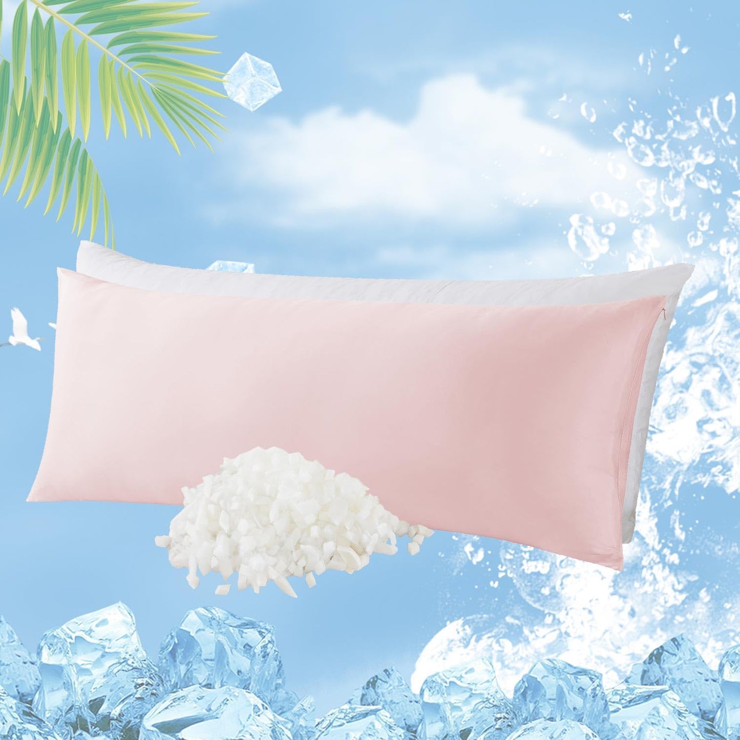 WhatsBedding Memory Foam Body Pillow for Cool Sleep Comfort
