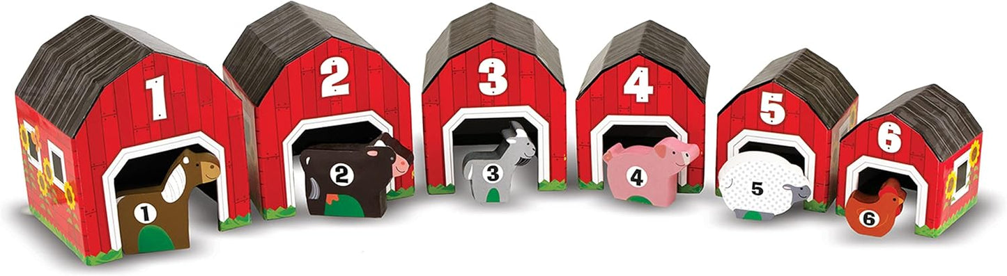 Melissa & Doug Nesting and Sorting Barns with Wooden Animals