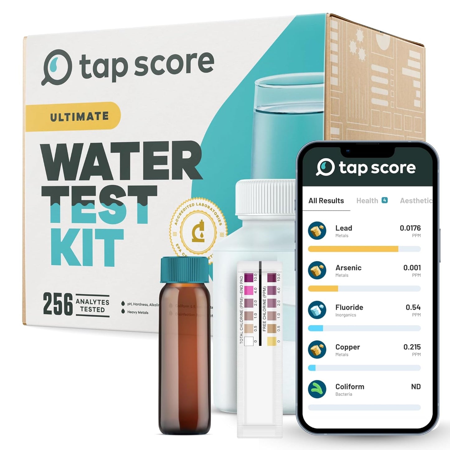 Ultimate Home Water Test Kit for 250+ Contaminants Analysis