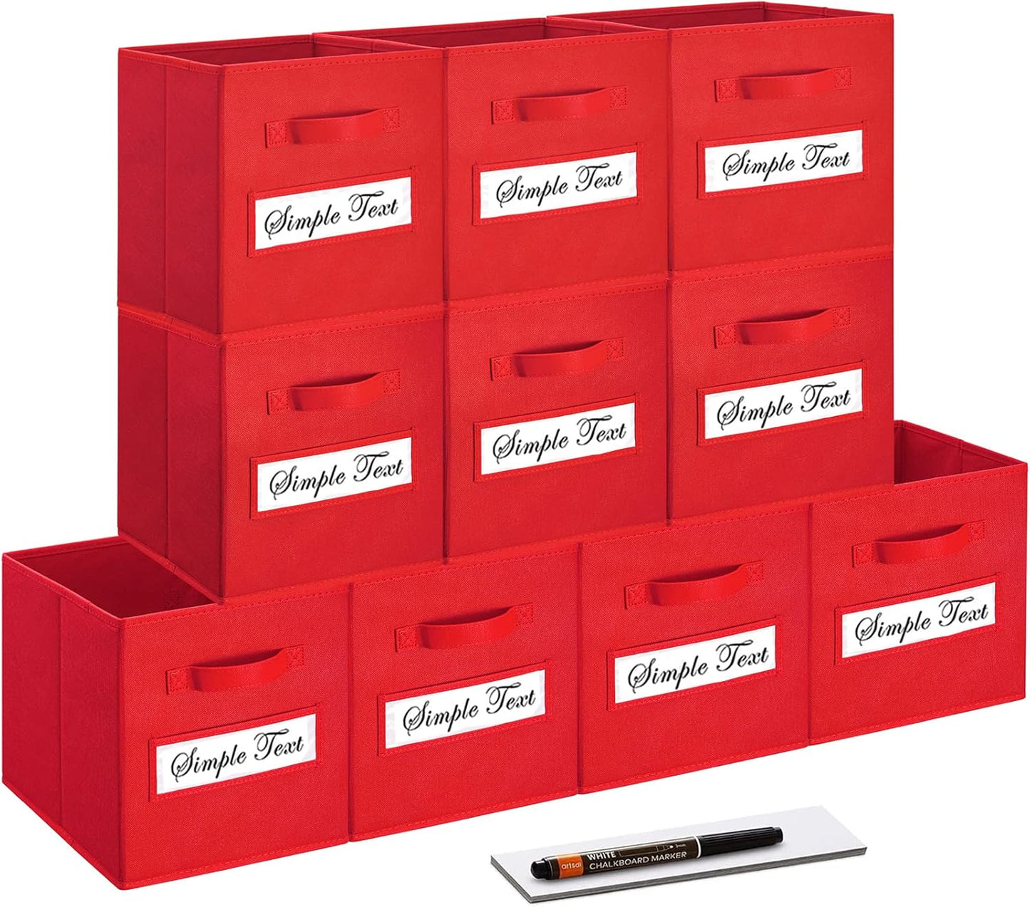 11 Inch Storage Cube Bins Set of 10 for Home Organization