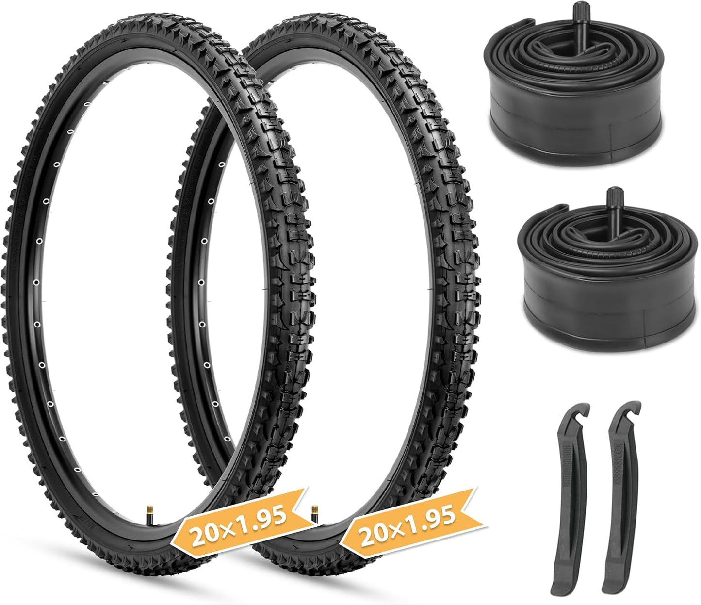 Hycline Mountain Bike Tires Set: Durable 20/24/26x1.95 Inch Tires
