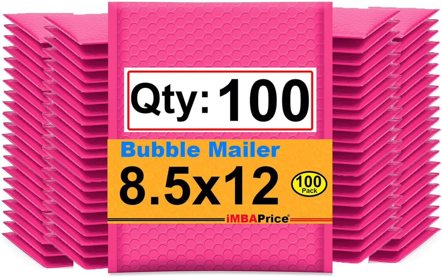 iMBAPrice 8.5x12 Inches Hot Pink Polybubble Bags for Shipping