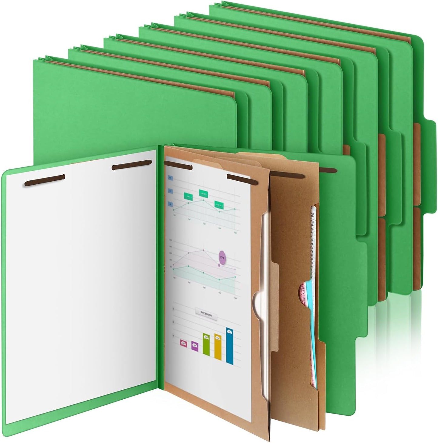 12 Pcs Classification Folders for Effective Document Organization