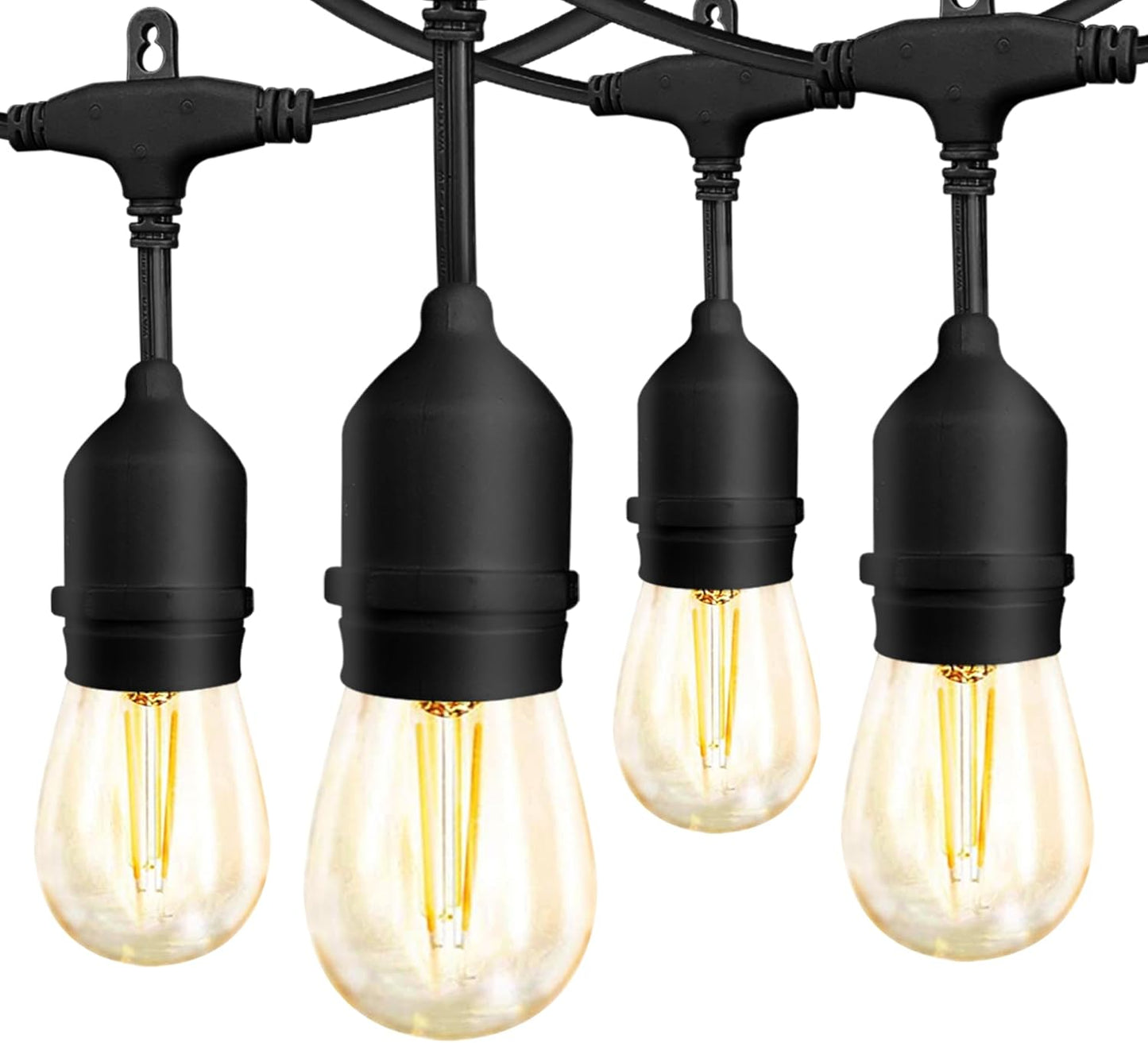 Banord Outdoor String Lights 96ft Waterproof Dimmable LED Bulbs
