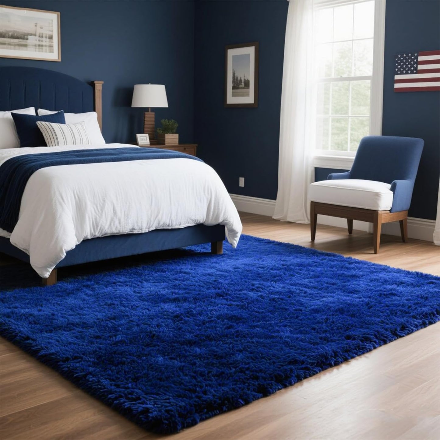Soft Large Fluffy Fuzzy Shag Plush Area Rug for Bedroom Decor