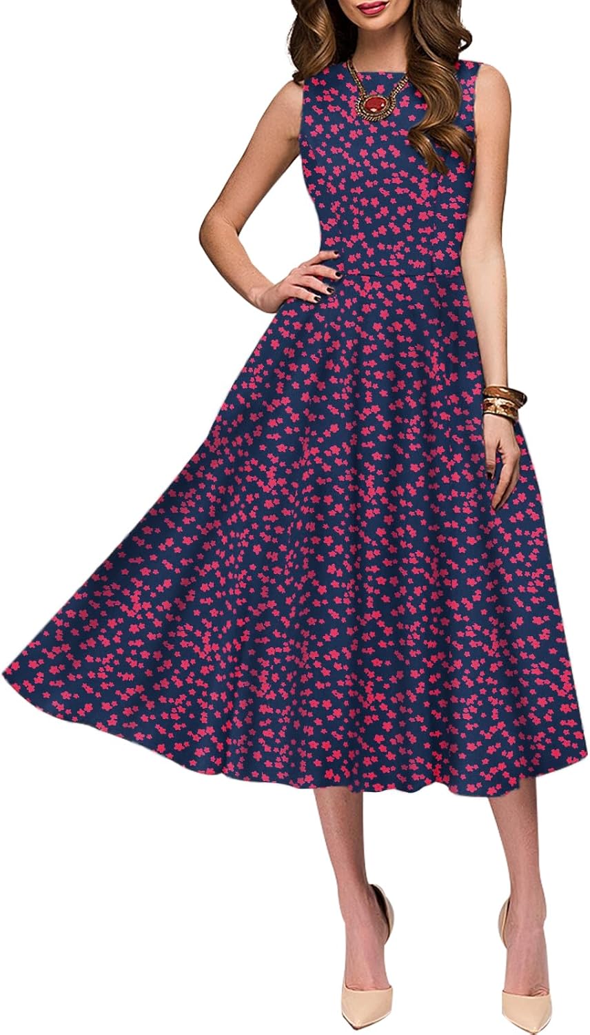 Simple Flavor Women's Vintage Dress for Parties and Casual Wear