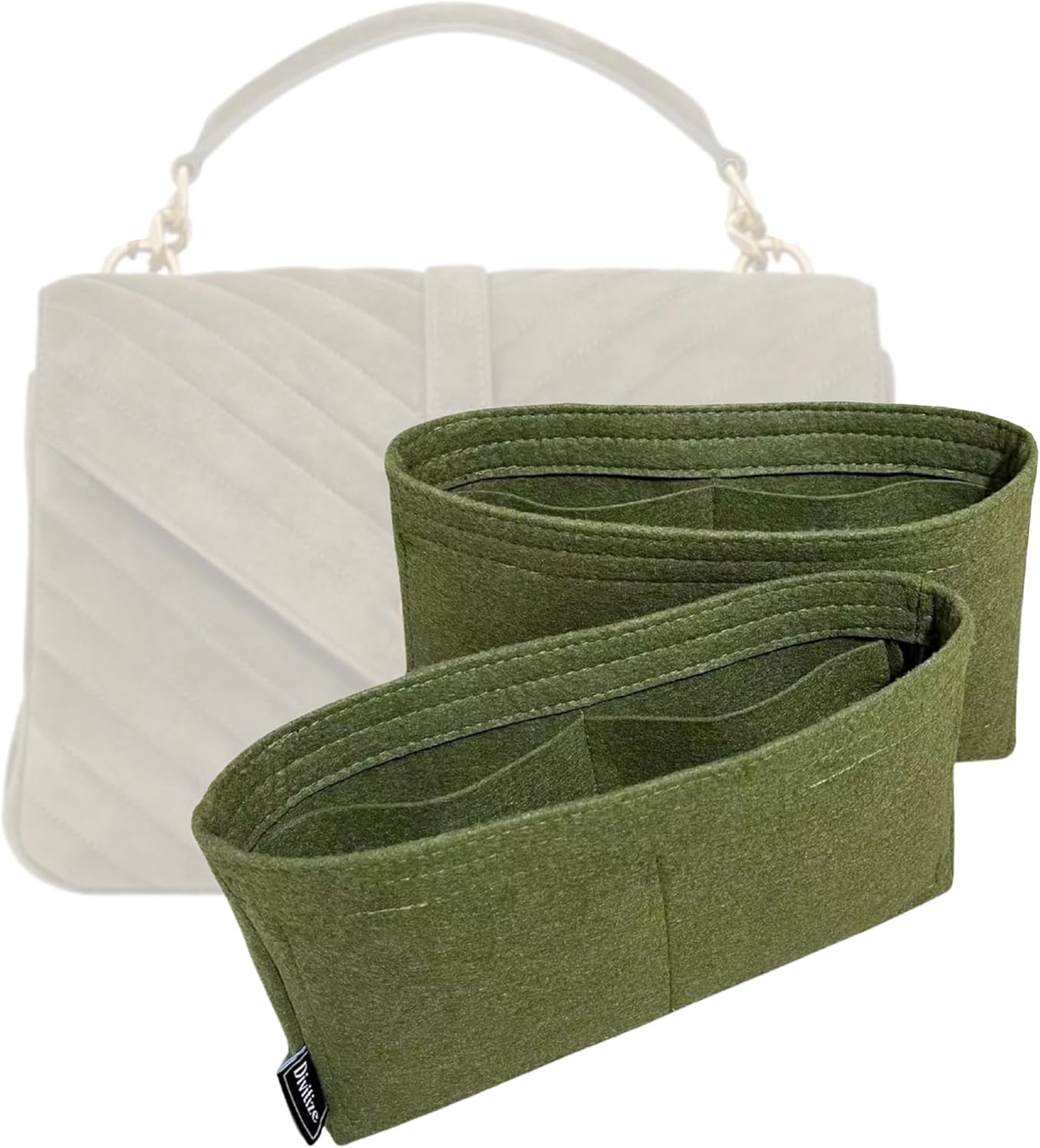 Divitize Premium Purse Organizer for College Bag - Set of 2