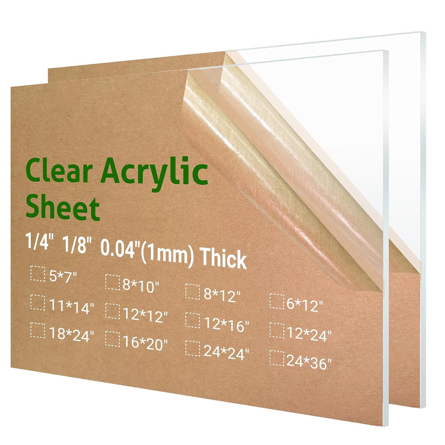 24 x 36 Clear Acrylic Sheet for Craft Projects and DIY Use