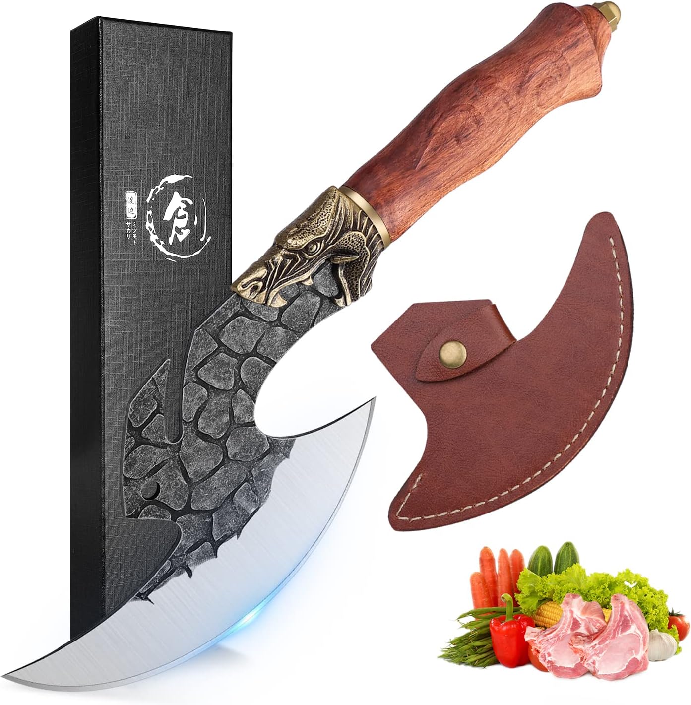 ROCOCO Viking Cleaver Knife for Effortless Meat Cutting Tasks