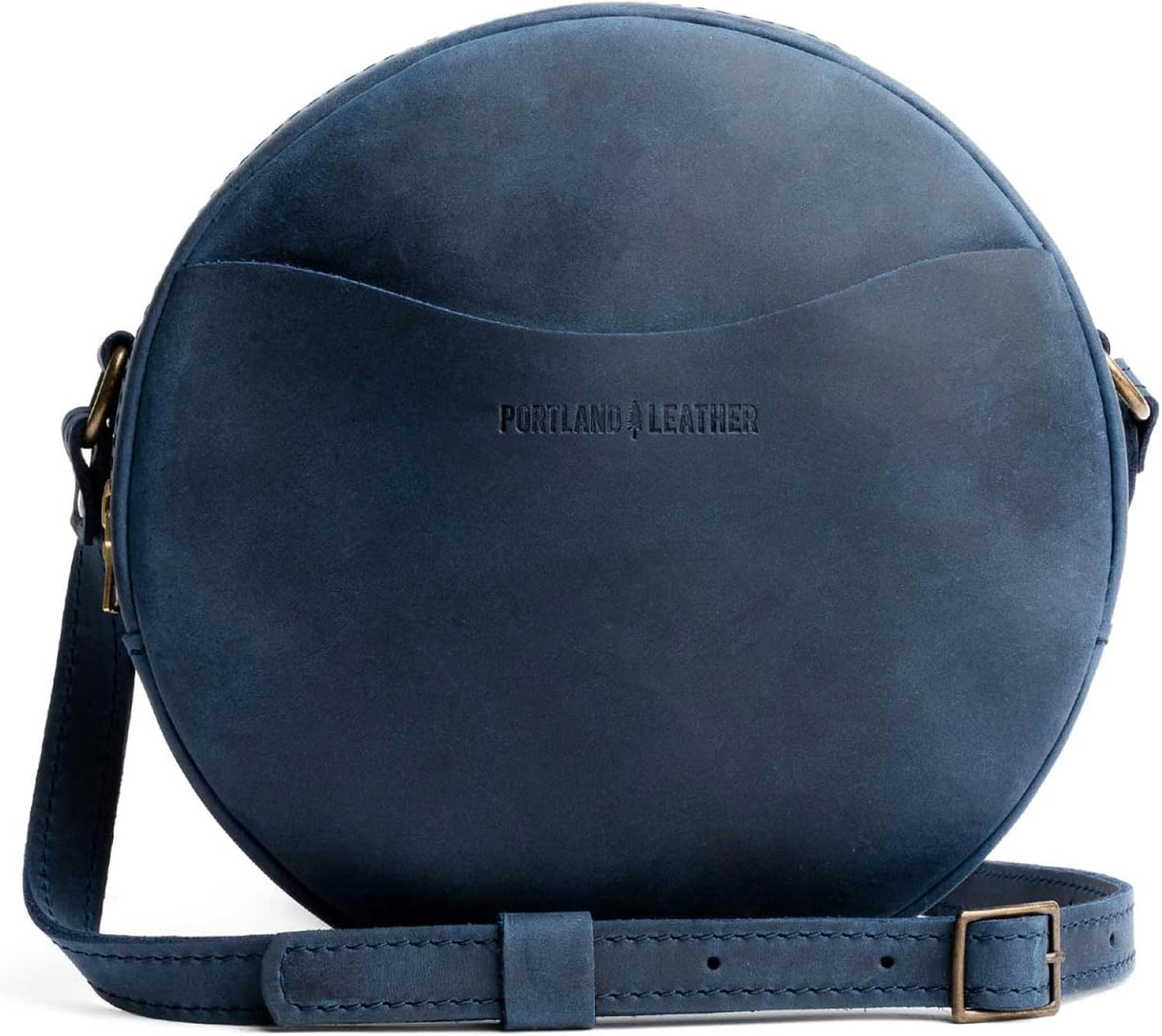 Portland Leather Goods Circle Crossbody Bag for Women - Handmade Style
