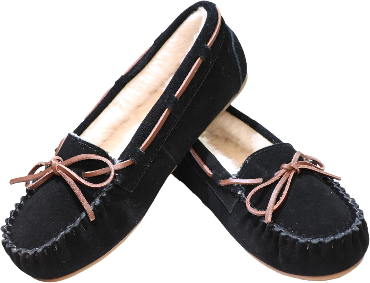 Women's Moccasin Slippers with Faux Fur for Cozy Comfort