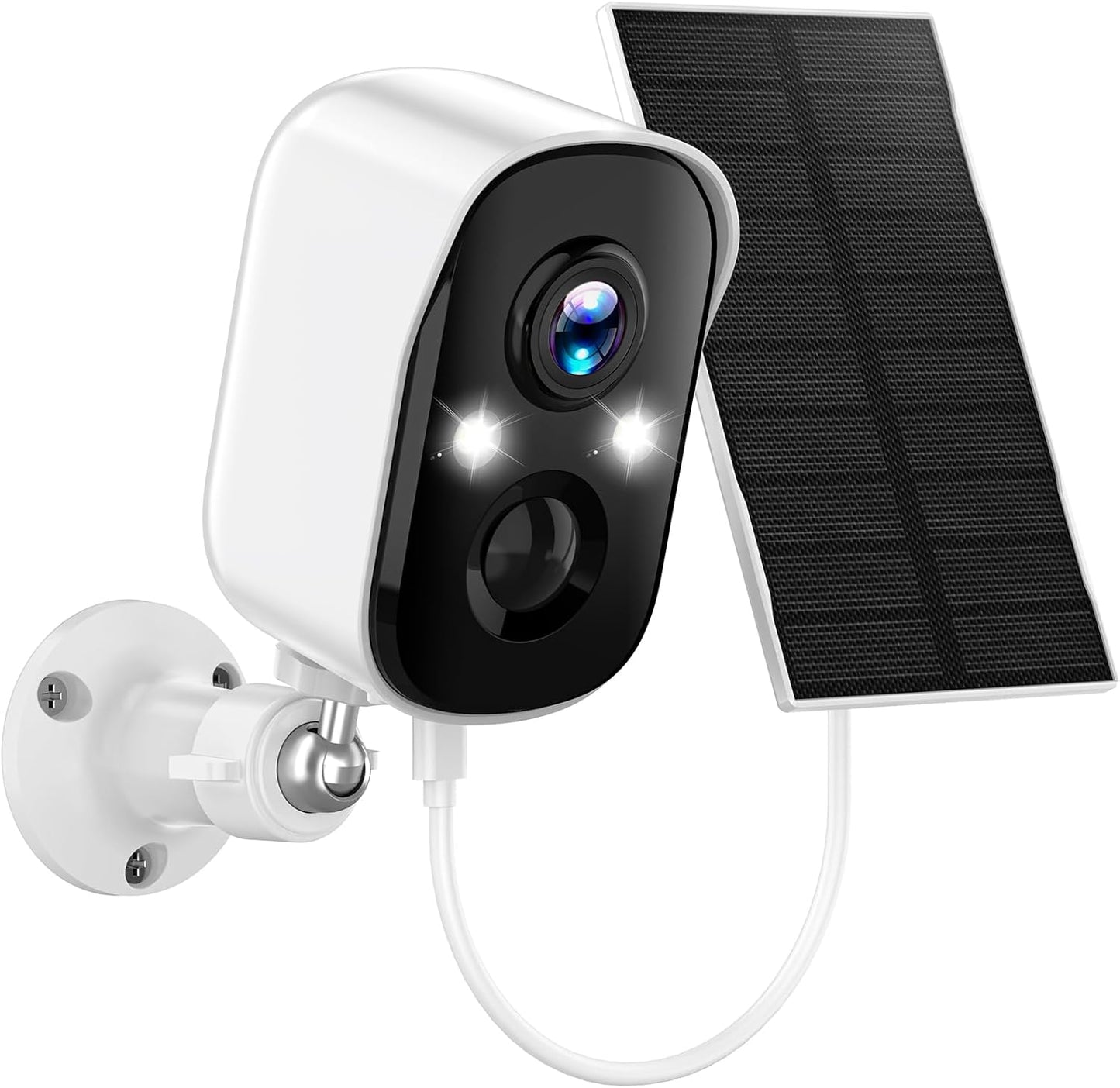 2K Solar Wireless Security Cam: Color Night Vision, Motion Detection