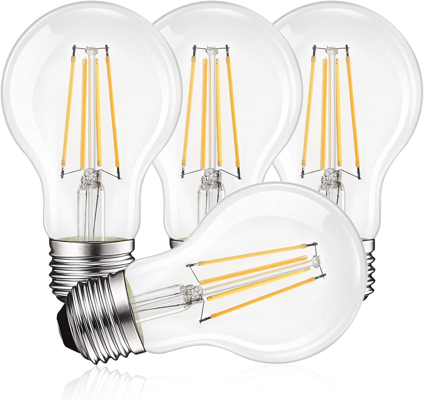 LUXRITE Vintage A19 LED Light Bulbs for Bright Home Lighting