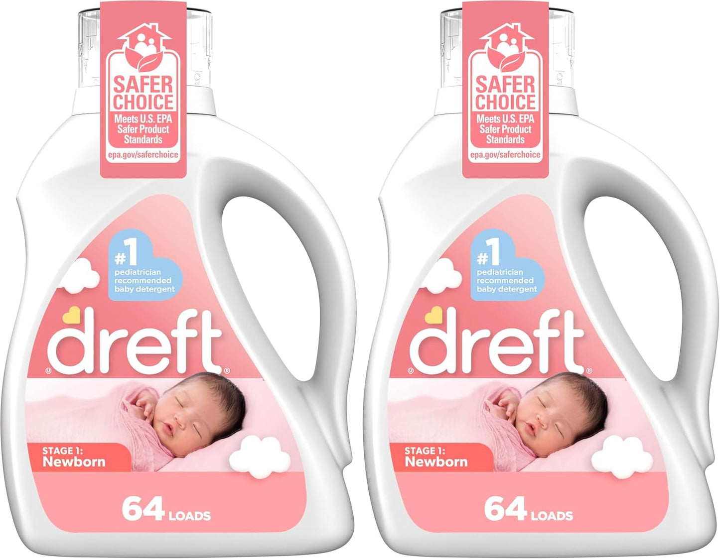 Dreft Stage 1 Newborn Hypoallergenic Baby Laundry Detergent 100 oz
