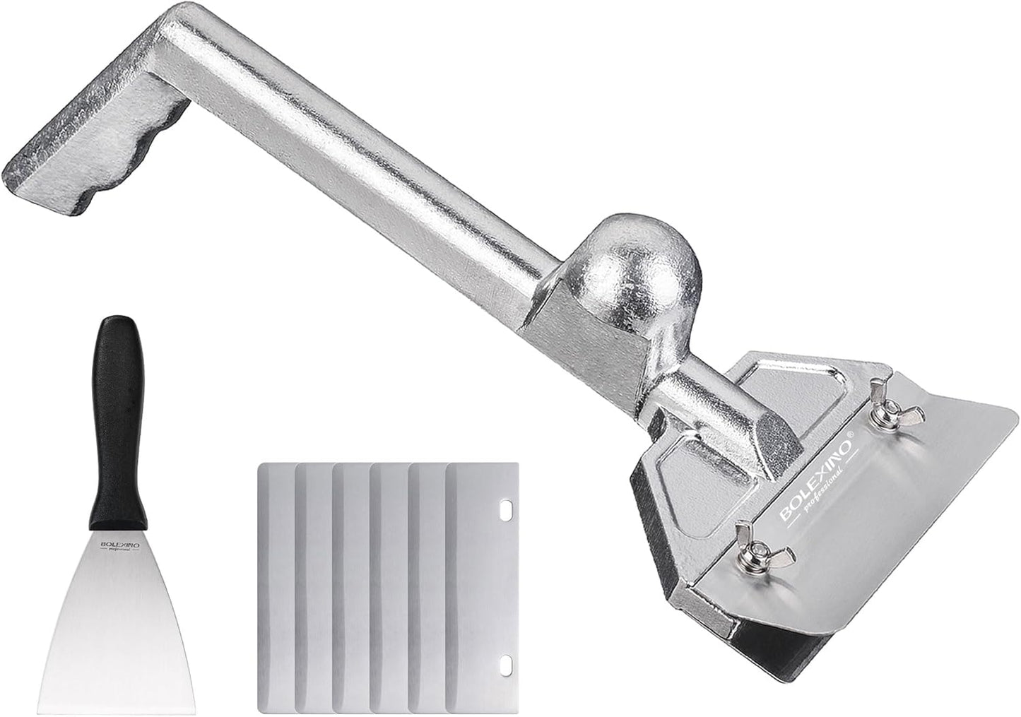 Heavy Duty Griddle Scraper with 7 Blades for Easy Cleaning