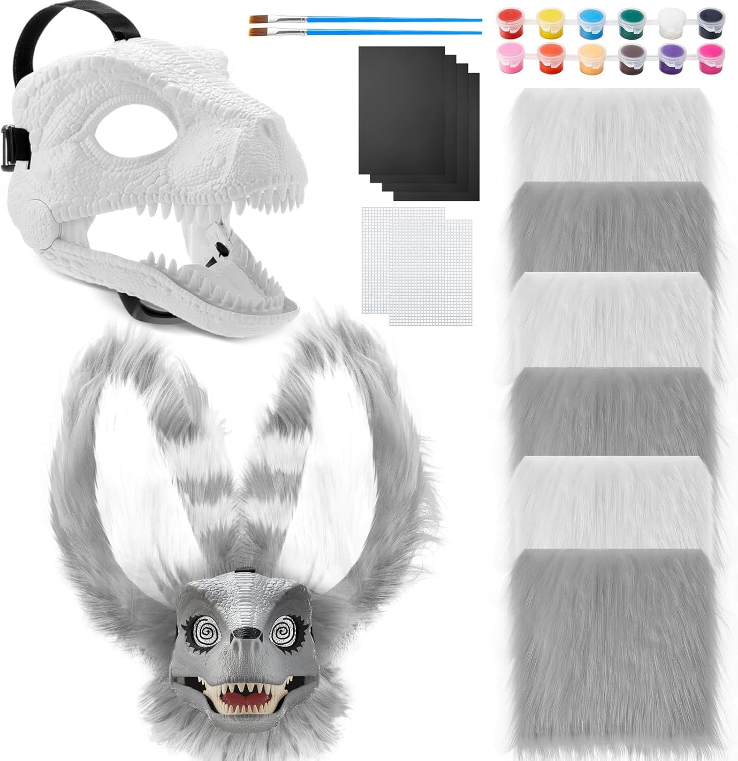 13 Pcs DIY Dino Mask Kit for Creative Costume Fun and Parties