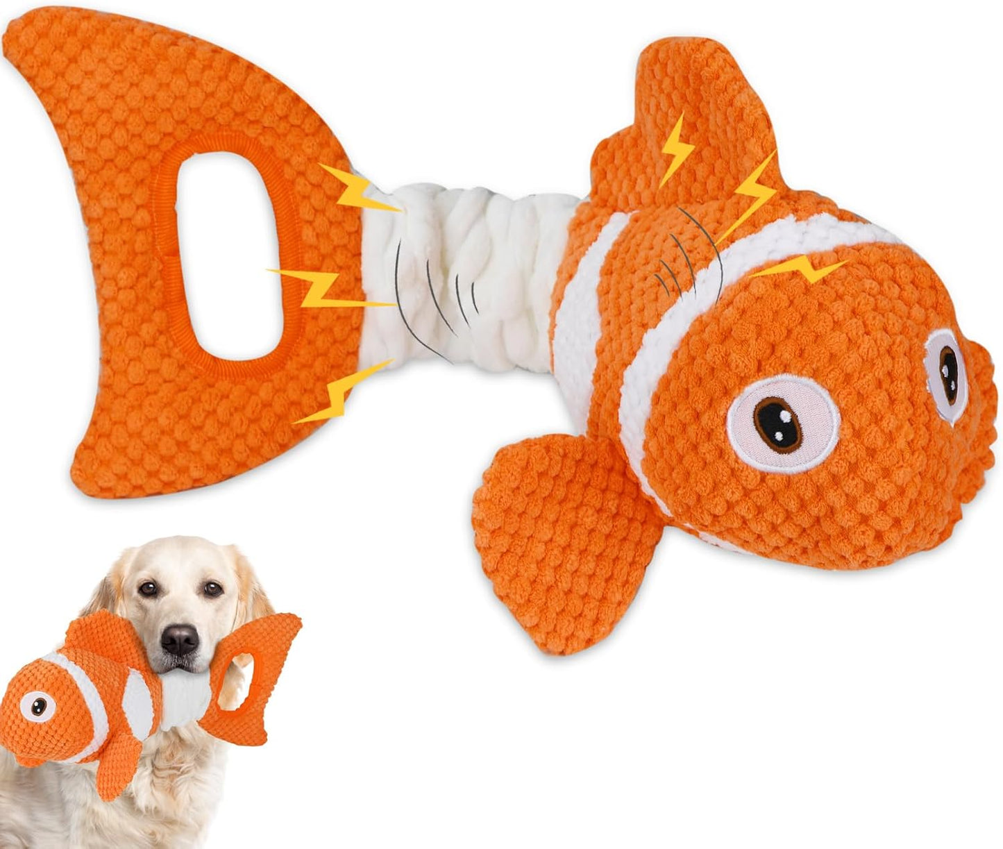 Interactive Tug of War Dog Toy - Durable & Squeaky Fun!