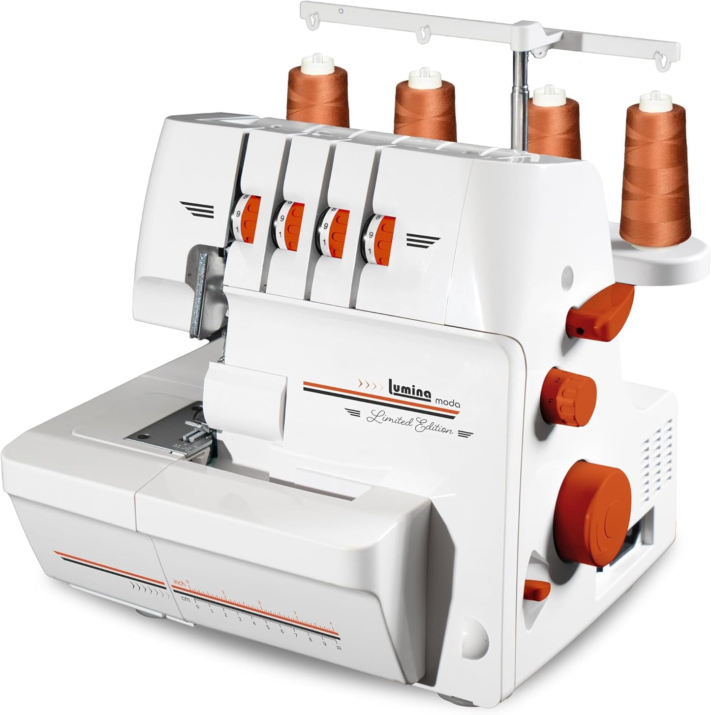 Lumina Moda Serger: 1250 Stitches/min & Heavy-Duty Frame