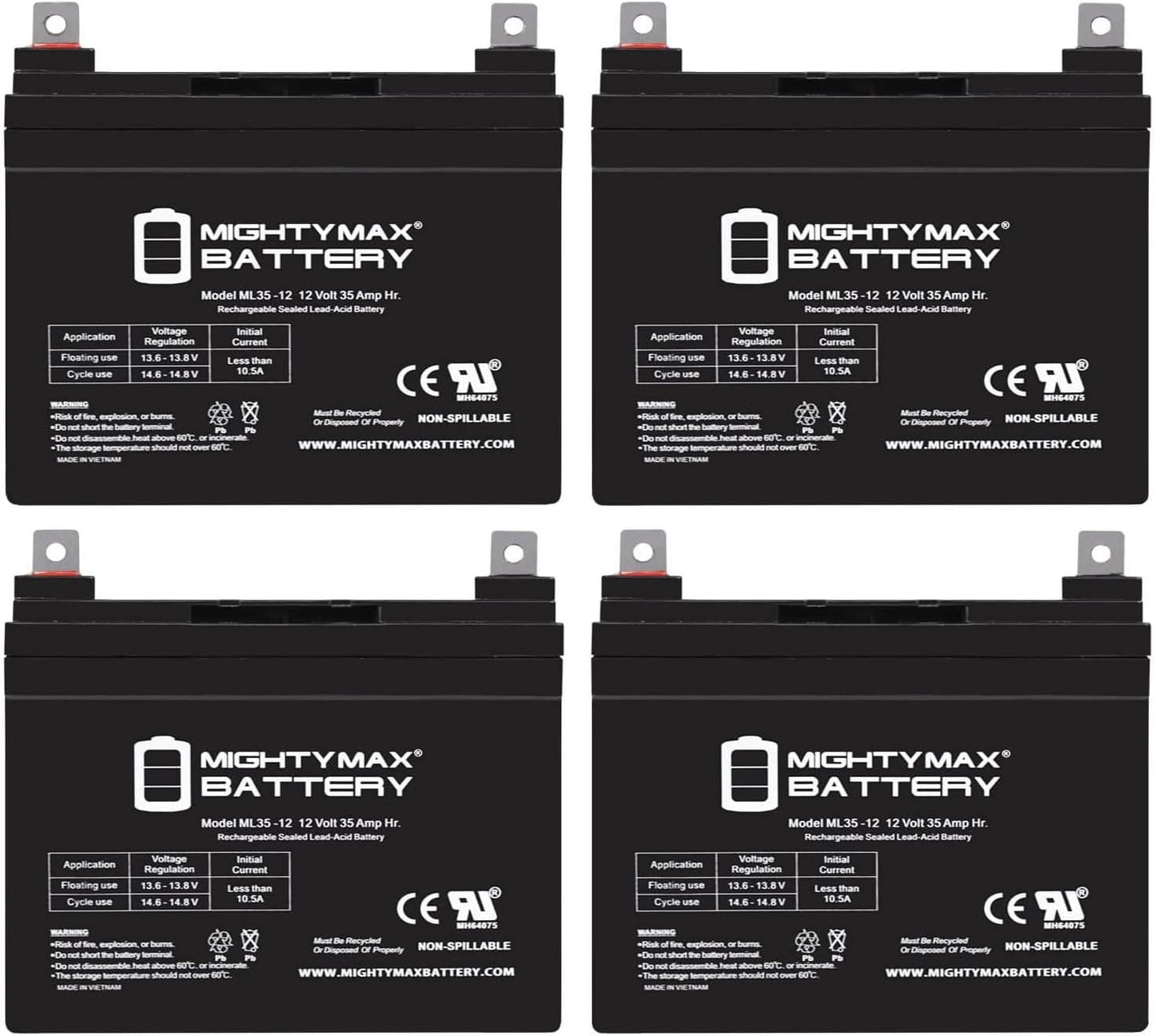 Mighty Max Battery ML35-12 - Reliable 12V 35AH SLA Battery Pack
