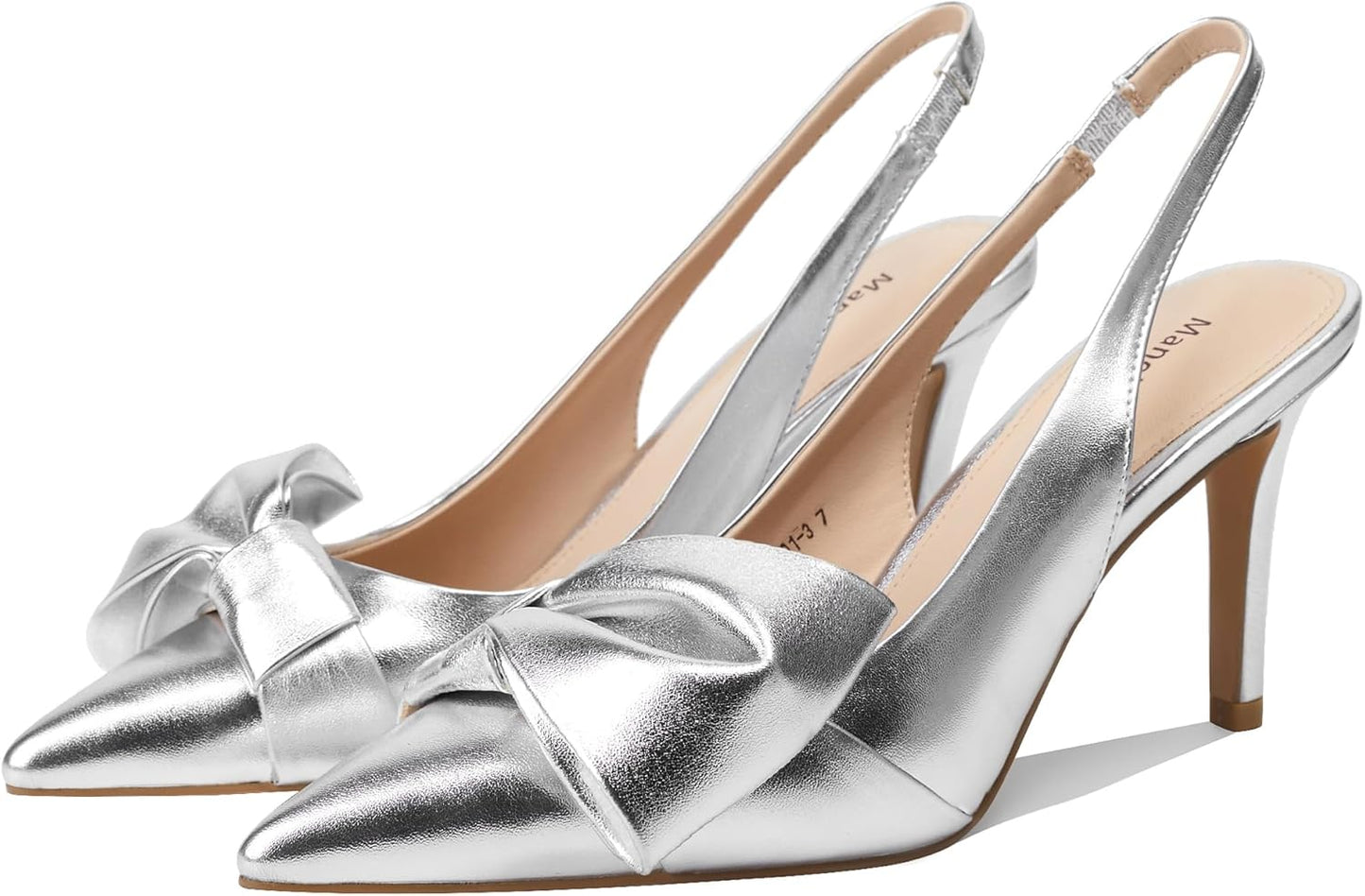 Women's Slingback Heels with Bow Pointed Toe Pumps for Style