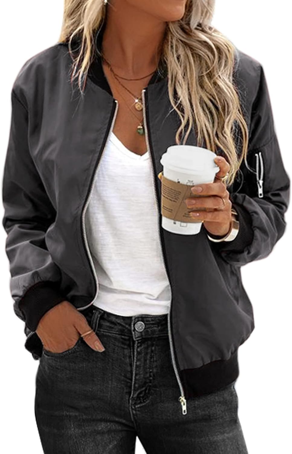 Stylish Women's Bomber Jacket for Casual Wear and Comfort