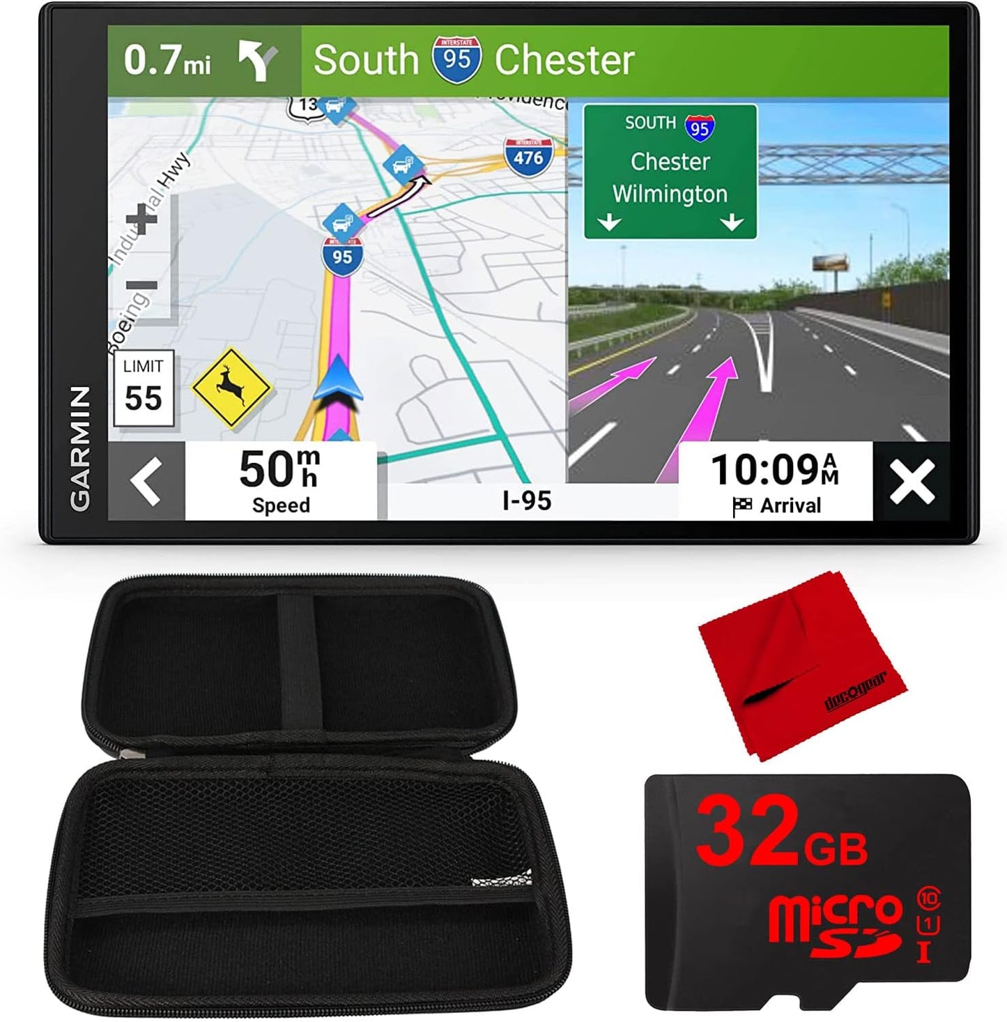 Garmin DriveSmart 76 7in Car GPS Navigator with EVA Case Bundle