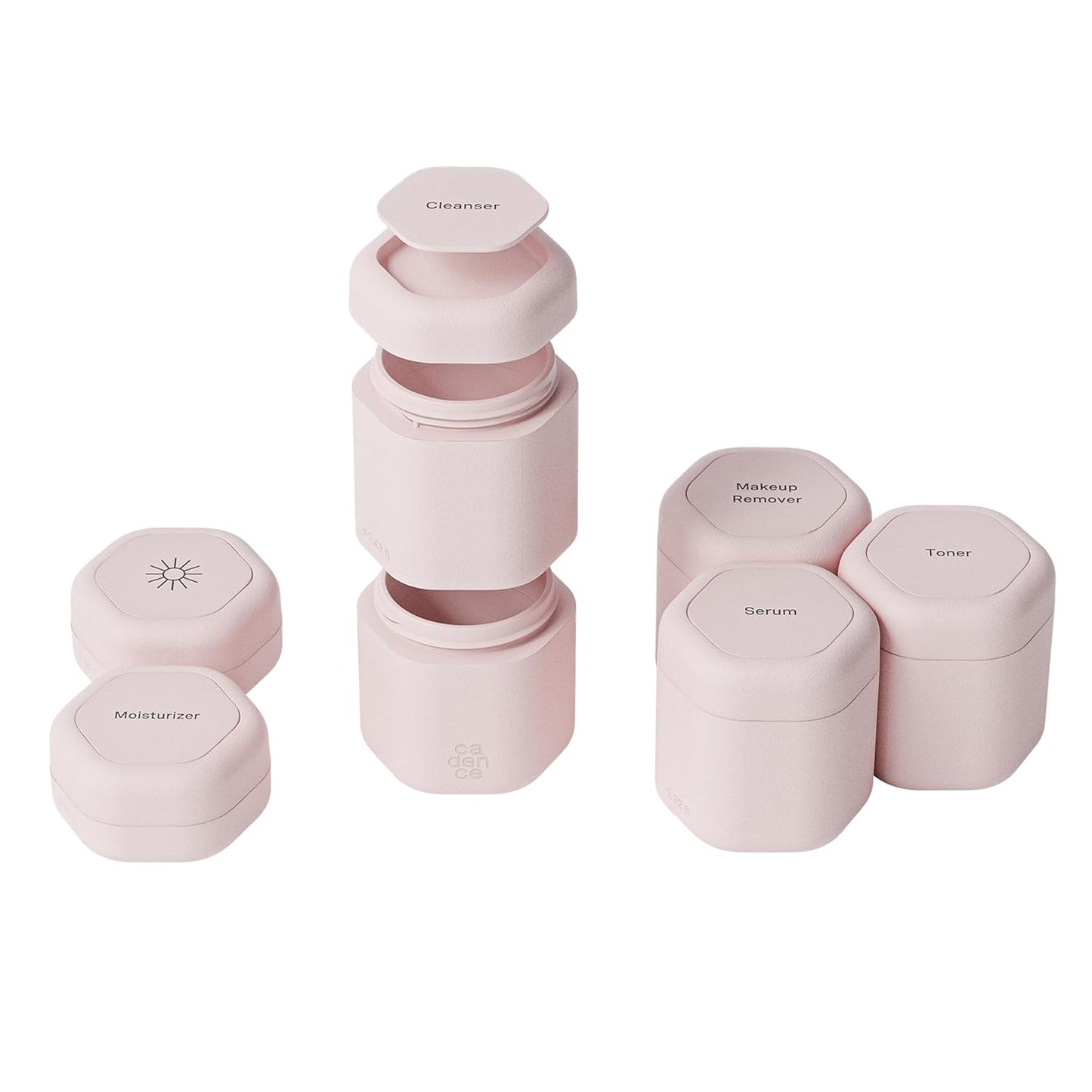 Cadence Travel Containers Full Skincare Set for Easy Packing