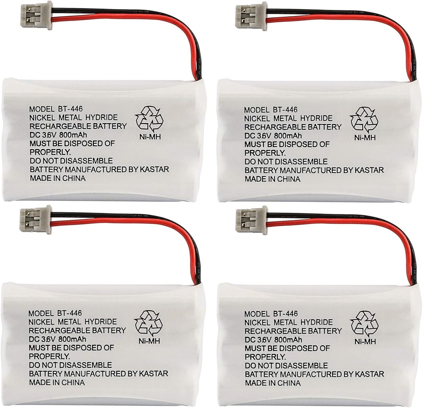 Long-Lasting Uniden Phone Battery Pack of 4 - 800MAH