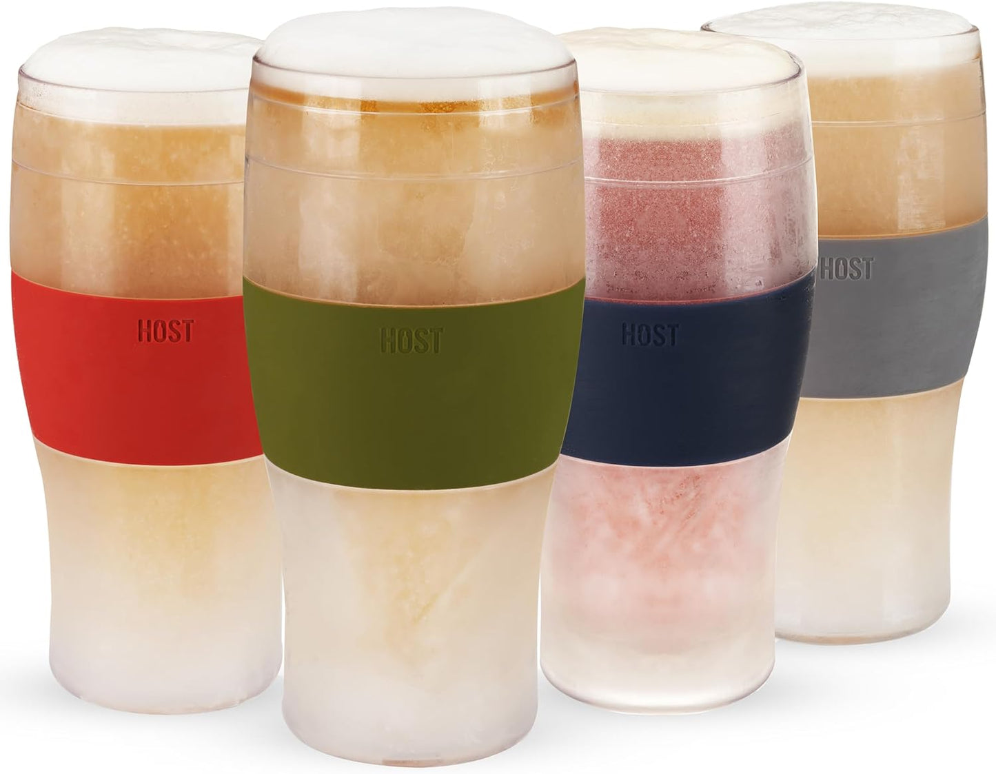 HOST Beer FREEZE Beer Glass Cups Set for Chilled Drinks