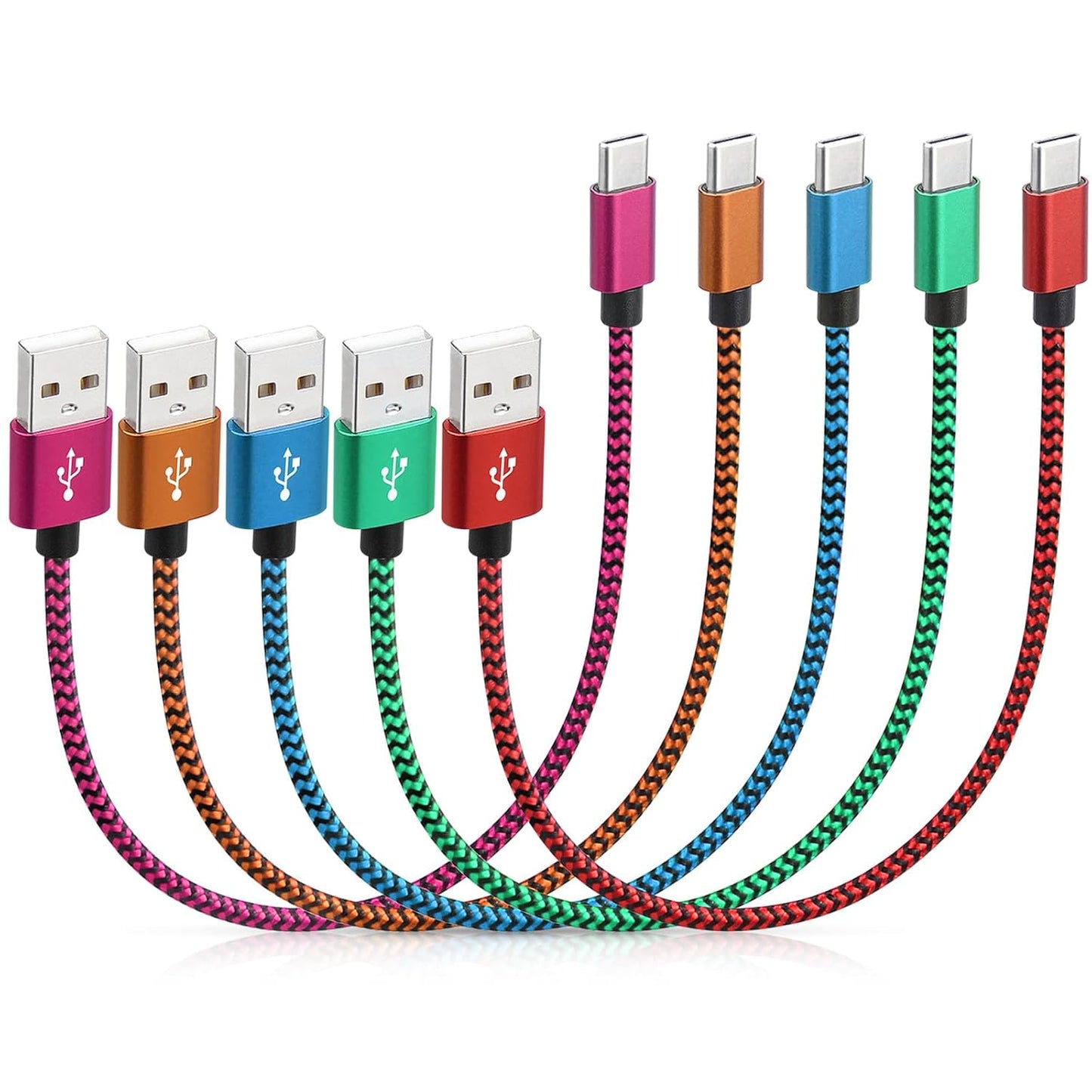 5-Pack 1ft Fast Charging USB C Cables by Smays